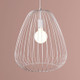 Pendant Light White Metal Wire 38cm E27 60W Pendant Light White Metal Wire 38cm E27 60W